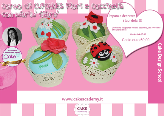 Locandina: Corso di CUPCakes Design con Marilù Giarè (durata 3 ore, dalle 15 alle 18  Roma)