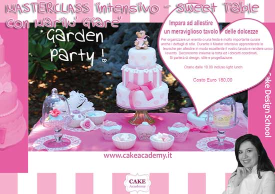 Locandina: Corso  MASTERCLASS intensivo-SWEET TABLE con Marilu' Giare' (inizio ore 10.00 - ROMA)