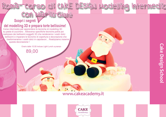 Locandina: Corso di Cake Design Intermedio Babbo Natale Modelling - dalle 10.00 ROMA