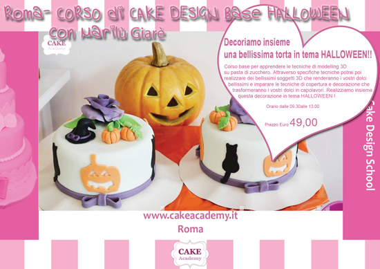 Locandina: CORSO DI CAKE DESIGN BASE in tema HALLOWEEN - ROMA dalle 10.00
